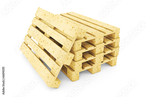 euro pallet isolated on white background