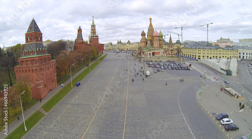 Vasilevsky descent in Moscow, Russia. View