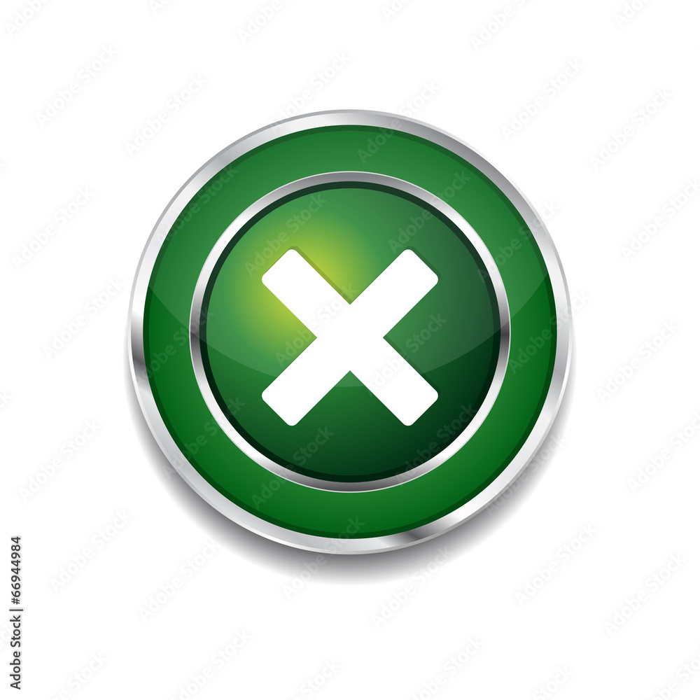 Cross Circular Green Vector Web Button Icon Cross Circular Green Vector Web Button Icon