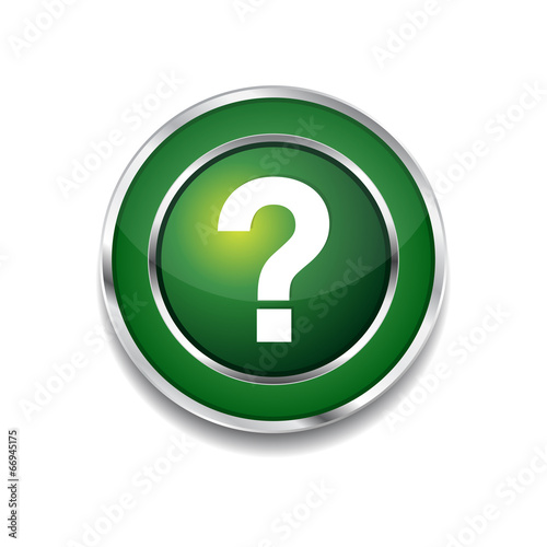 Help Circular Vector Green Web Icon Button