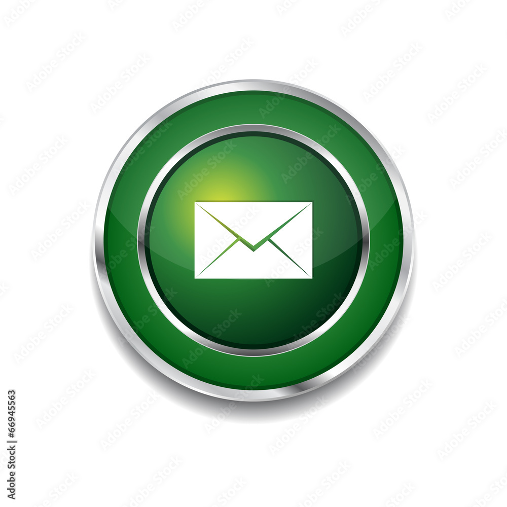 Email Circular Vector Green Web Icon Button Email Circular Vector Green Web Icon Button
