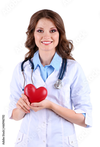Young beautiful doctor with...