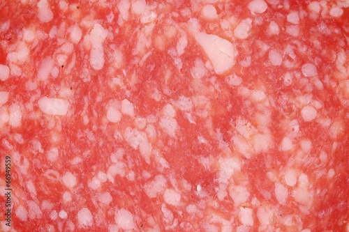 Close up of fresh salami.