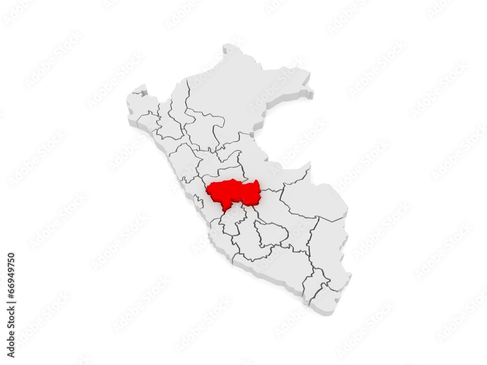 Map of Junin. Peru.