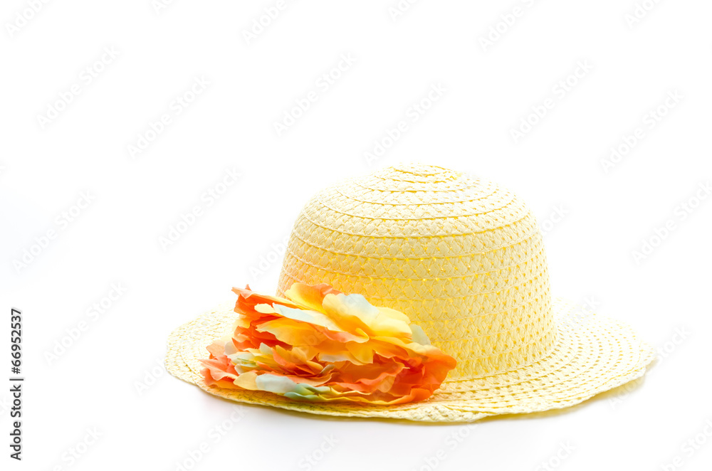 Woman hat isolated on white