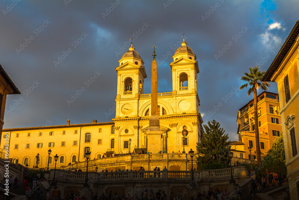 Fototapeta premium The Spanish Steps in Rome Italy