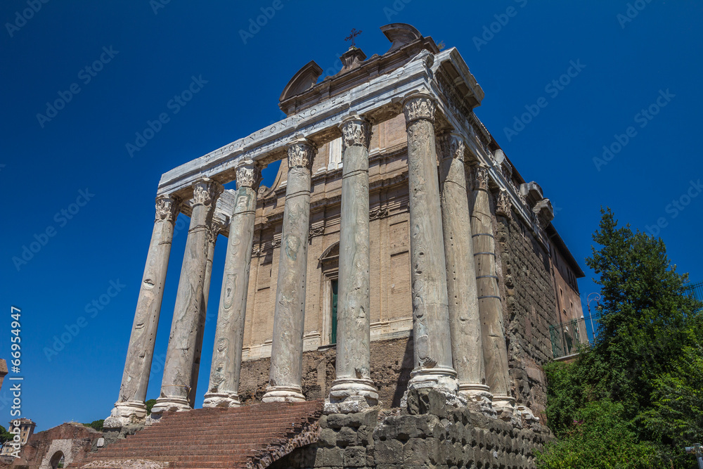 Ruins of The Forum in Rome Italy