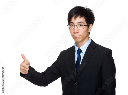 Business man with thumb up