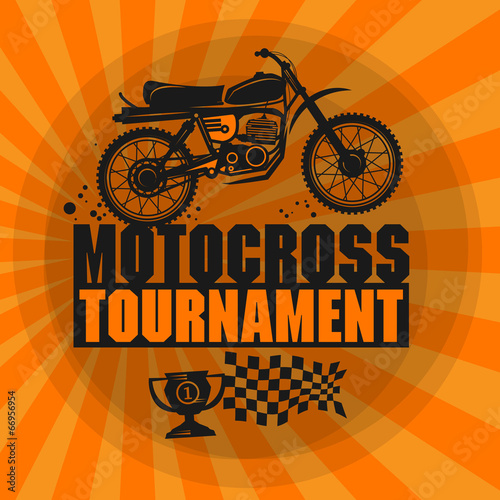 Motocross background, vector illustration