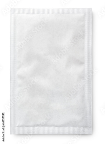 Fotografie Paper blank product package isolated on white