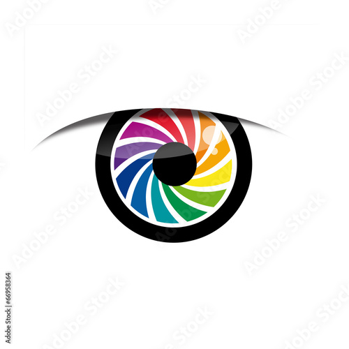 Vector Logo rainbow eye, iris