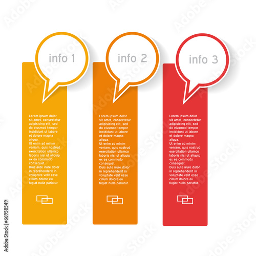 Info graphics with three options