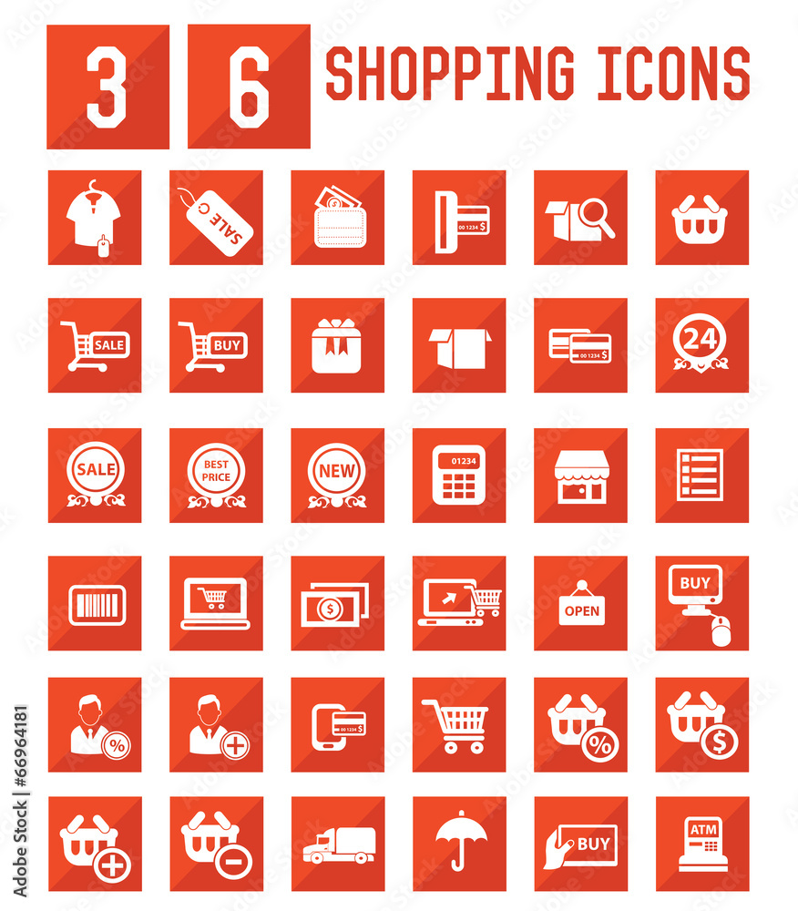 36 Shopping icon set,vector 36 Shopping icon set,vector