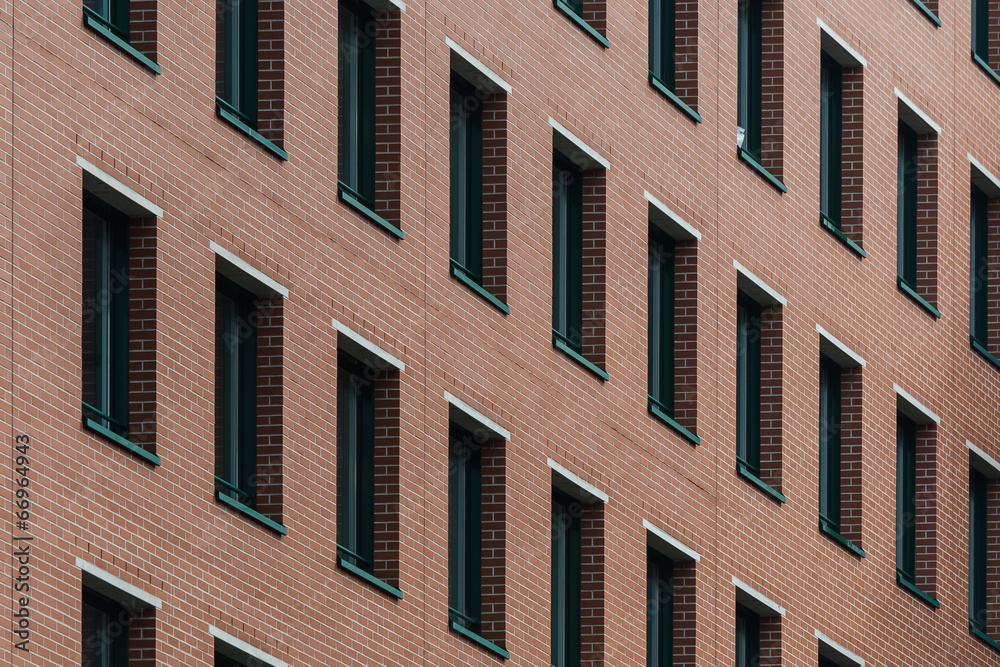Brick wall and window pattern