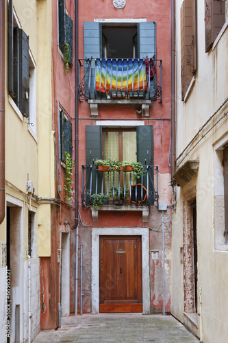 Old residential house in Venice  Italy