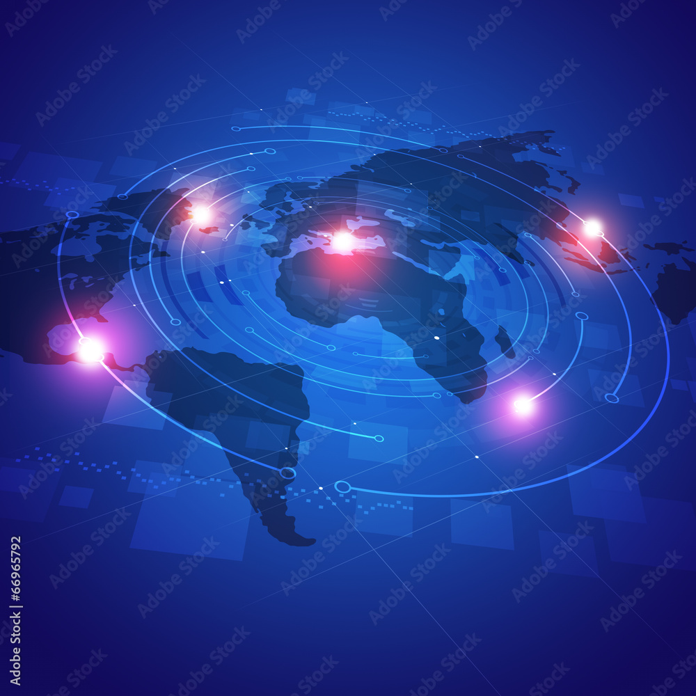 Obraz premium World Business Global Background