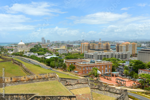 San Juan City Skyline, from top of Castillo San Cristobal photo
