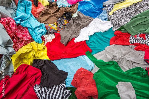 Bright messy colorful clothing