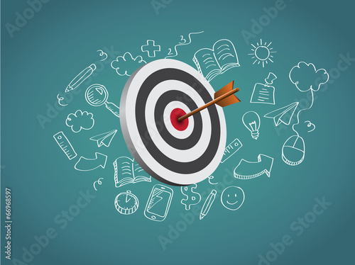 Target Illustration with doodle