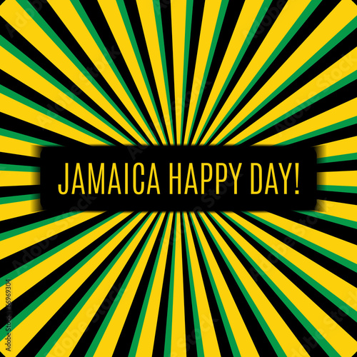 Jamaica happy day! Greeting card.
