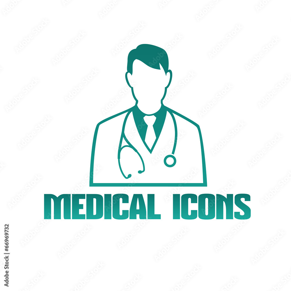 Medical icon with doctor therapist Medical icon with doctor therapist