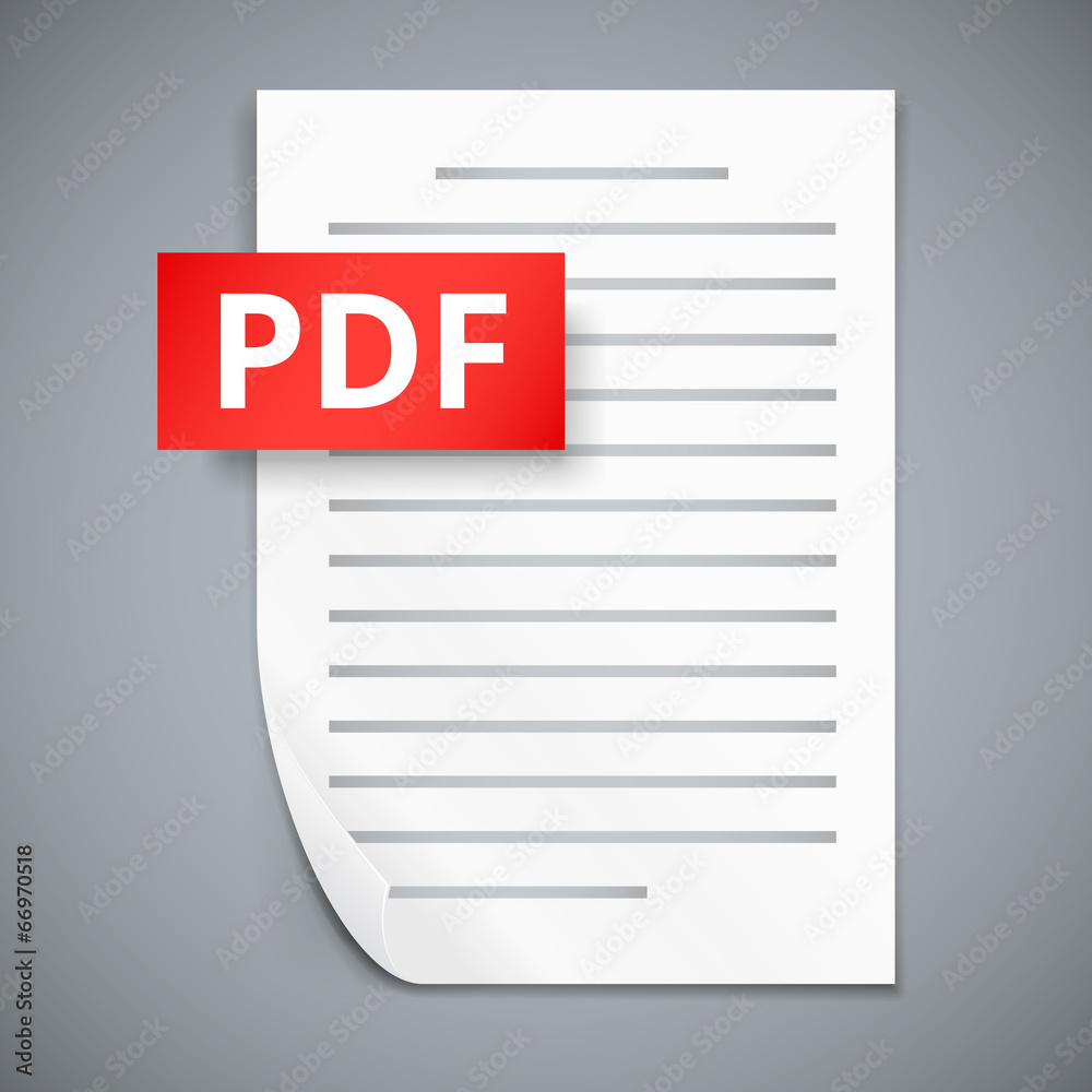 Pdf Paper Icon PDF paper sheet icons Stock Vector | Adobe Stock
