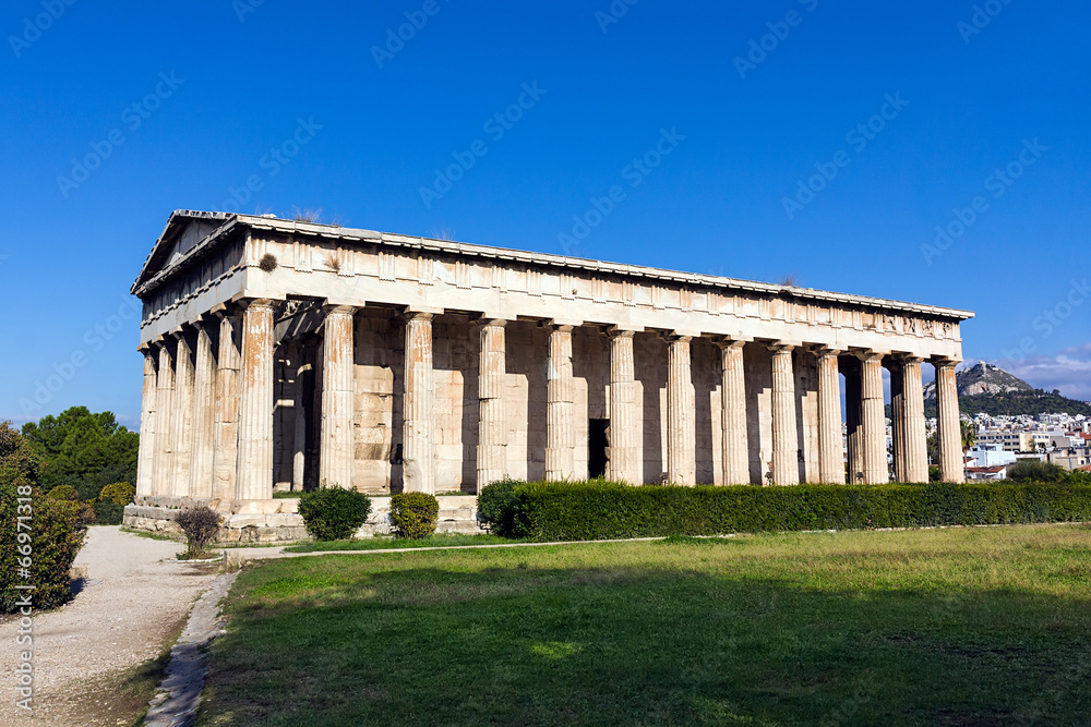Hephaestus ancient temple in Athens, Greece