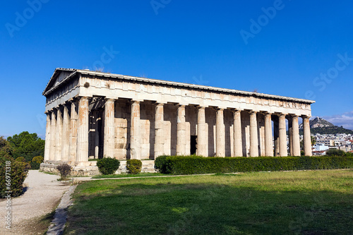 Hephaestus ancient temple in Athens, Greece