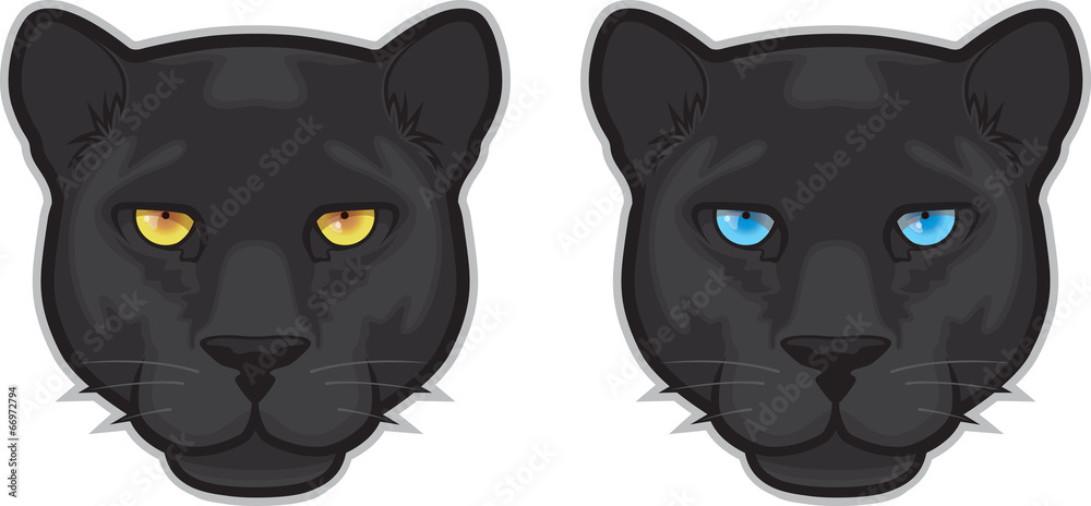 Naklejka premium Black Panther Face