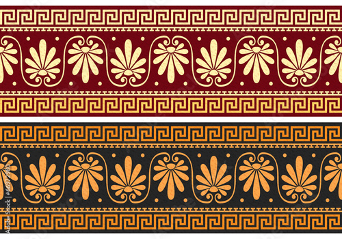 vector frieze with Greek ornament (Meander)
