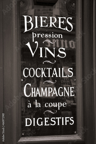 Photography Cafe sign advertising drinks