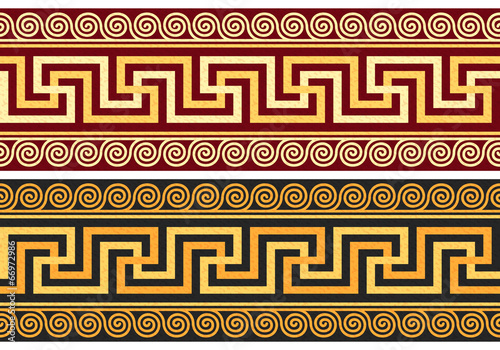 vector frieze with Greek ornament (Meander)