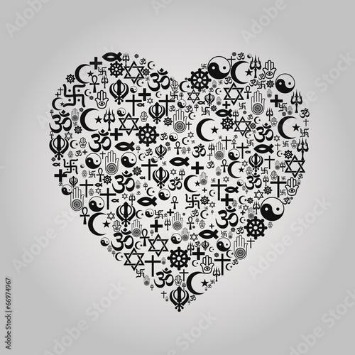 Obraz na płótnie Religions Heart Shape