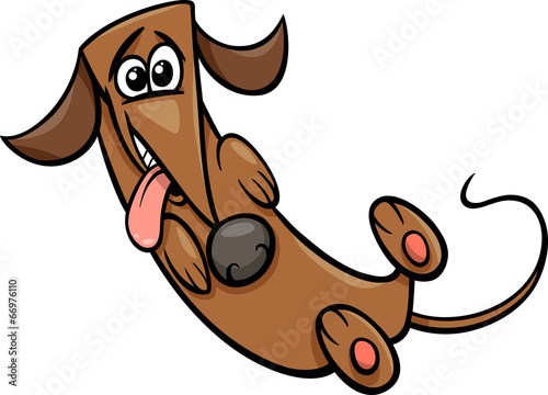 cute happy dog cartoon illustration