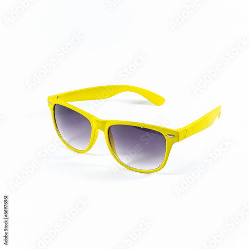 yellow sunglasses isolated