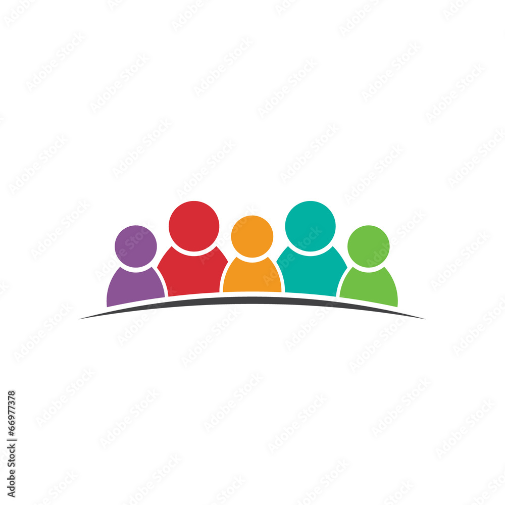 Five people friends. Group of persons. Vector icon Five people friends. Group of persons. Vector icon