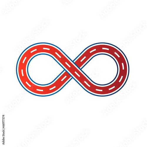 Figure 8 race circuit image. Car road track.