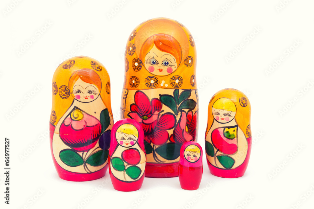 Babushkas or matryoshkas dolls. Babushkas or matryoshkas dolls.