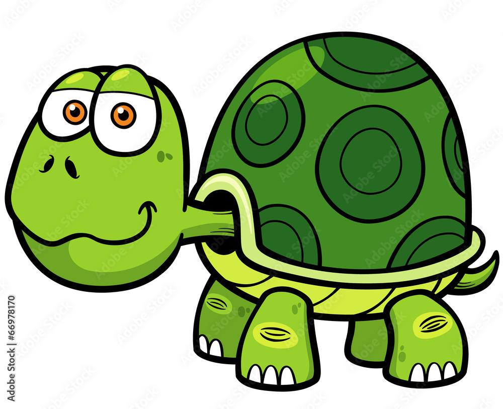Naklejka premium Vector illustration of Cartoon turtle