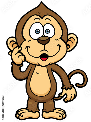 Vector illustration of Cartoon Monkey