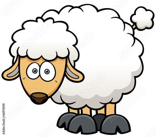 Vector illustration of a cartoon sheep