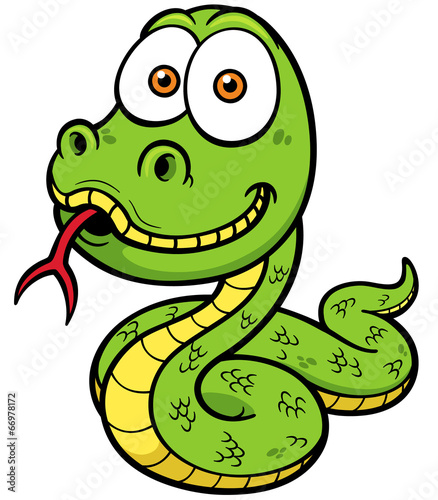 Vector Illustration of Cartoon Snake