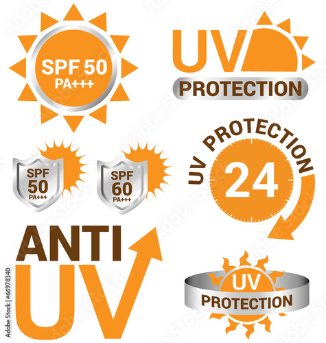 Set of UV Sun Protection and anti uv vector