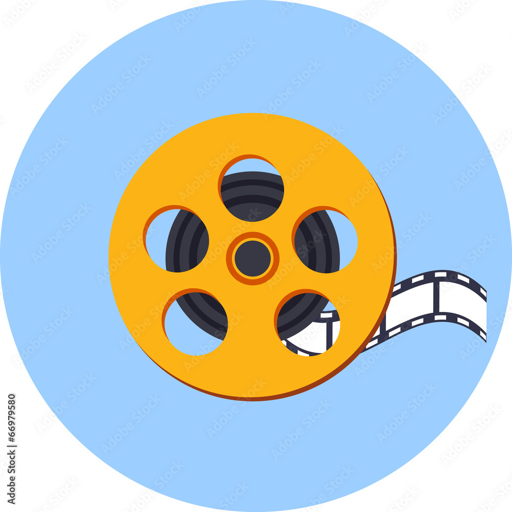 Fototapeta premium Vector Film Reel with a Film Strip