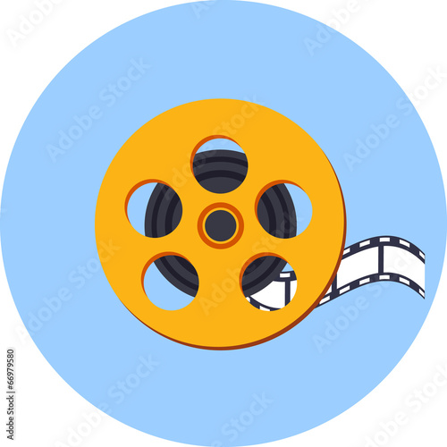 Vector Film Reel  with a Film Strip