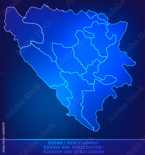Karte von Bosnien-Herzegowina