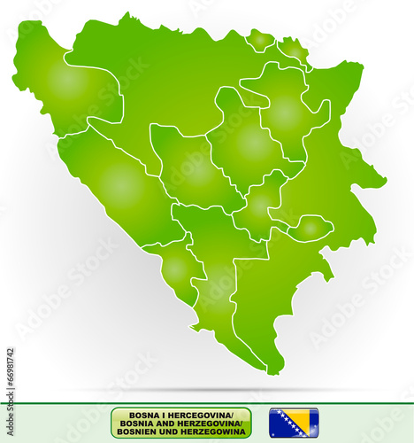 Karte von Bosnien-Herzegowina