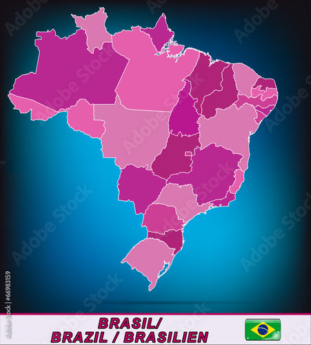 Grenzkarte von Brasilien