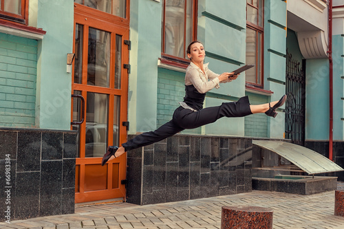 Girl courier. photo