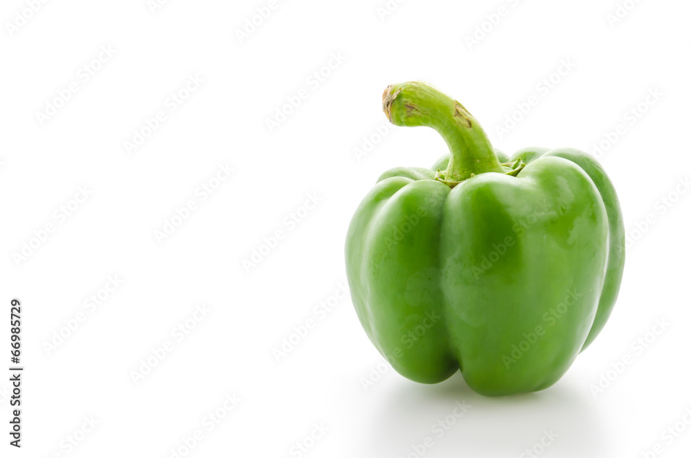 Green pepper isolated on white Green pepper isolated on white